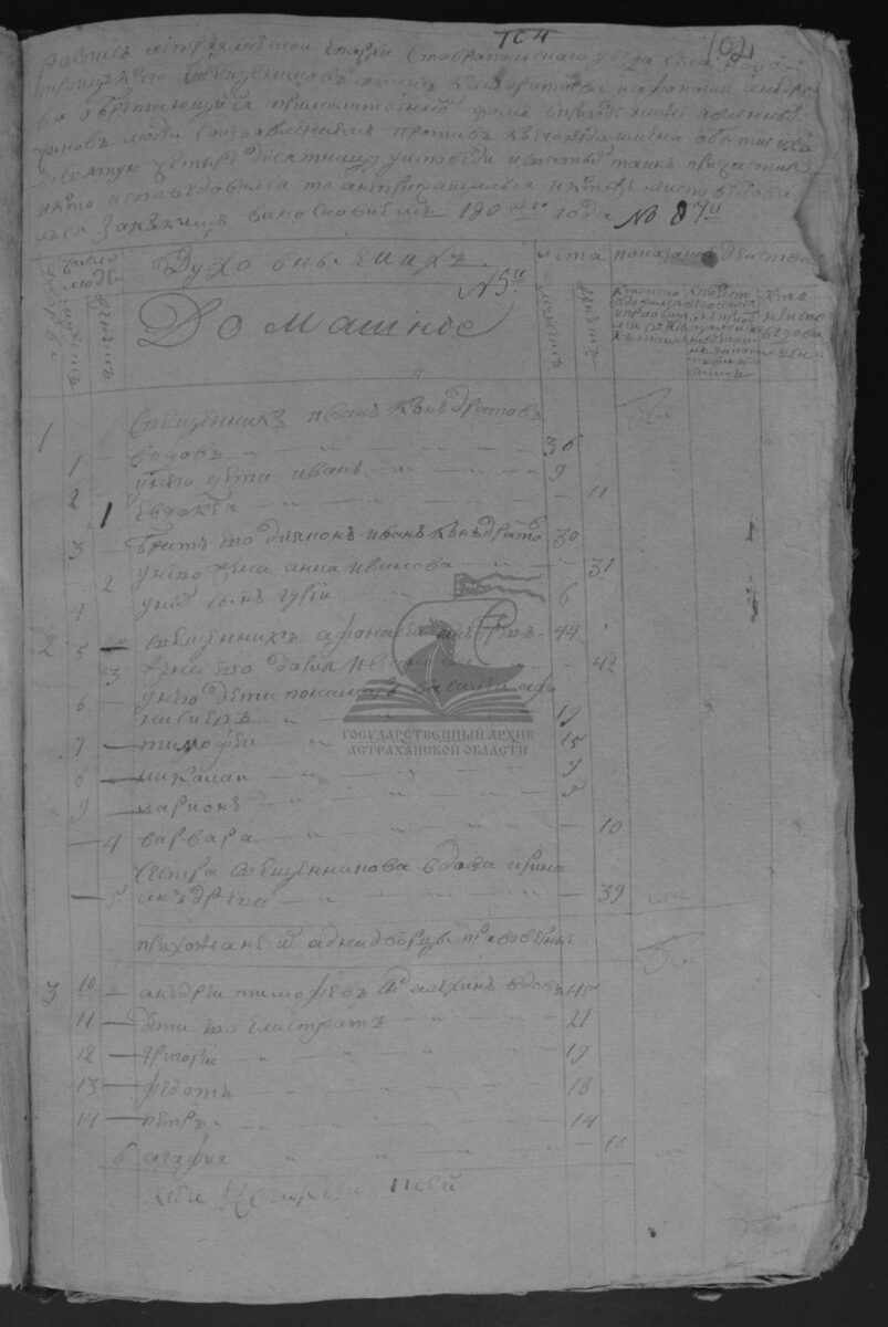 1805 год. Станица Новотроицкая Ставропольского уезда Астраханской губернии. Исповедная роспись Ставропольского округа за 1805 год. ГА Астраханской области (ГААО), фонд №599, опись №2, дело №1524, стр. 1, 204, 227